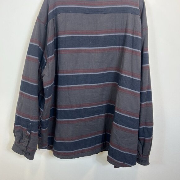 Carhartt Rugged Flex Flannel Fleece Lined Shirt Shacket Striped 104913 Size 4XL - Picture 10 of 10